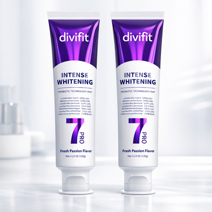 7-Pro Whitening Toothpaste – Purple Correcting Formula with 7 Probiotics for Stronger Enamel & All-Day Fresh Breath
