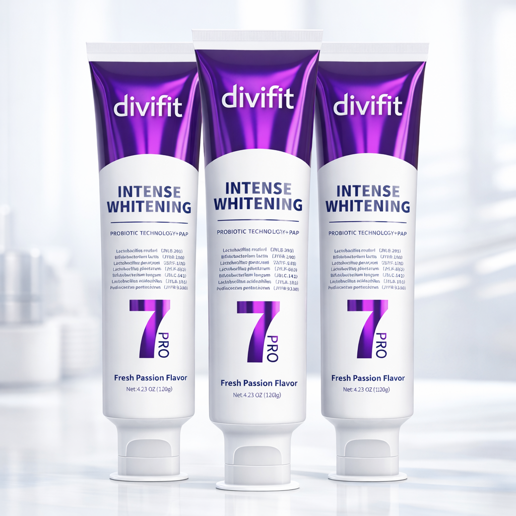 7-Pro Whitening Toothpaste – Purple Correcting Formula with 7 Probiotics for Stronger Enamel & All-Day Fresh Breath