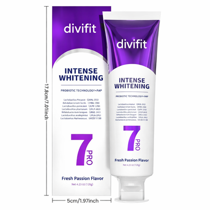 7-Pro Whitening Toothpaste – Purple Correcting Formula with 7 Probiotics for Stronger Enamel & All-Day Fresh Breath