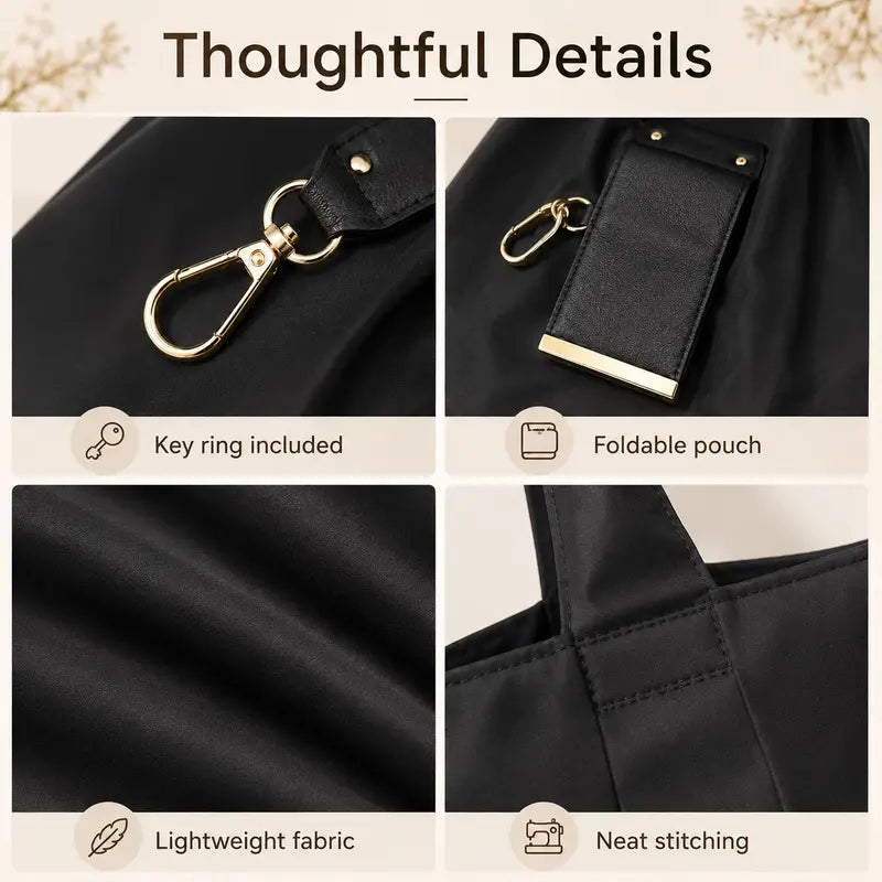 The Tiny Keychain Tote That Opens Into a Full-Size Shopping Bag